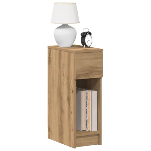 Qnhdfrt Nachttisch Schmal 20x36x60 cm Artisan-Eiche Holzwerkstoff mit Schublade Stauraum Schlafzimmer Kommode Qnhdfrt Nachttisch Schmal 20x36x60 cm Artisan-Eiche Holzwerkstoff mit Schublade Stauraum Schlafzimmer Kommode von Qnhdfrt
