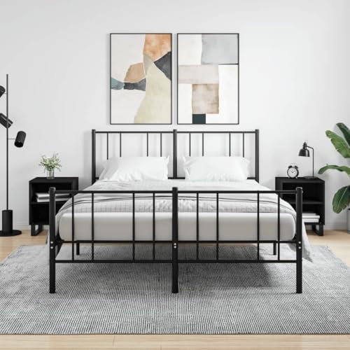 Qnhdfrt Nachttisch Schwarz 2 Stück 40x30x50 cm Modernes Design mit Stauraum für Schlafzimmer – Robuste Holzwerkstoff Kommode mit Wandhalterung Qnhdfrt Nachttisch Schwarz 2 Stück 40x30x50 cm Modernes Design mit Stauraum für Schlafzimmer – Robuste Holzwerkstoff Kommode mit Wandhalterung von Qnhdfrt