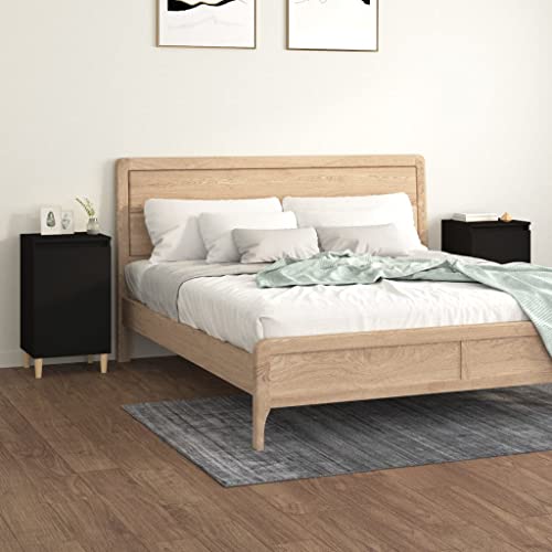 Qnhdfrt Nachttisch Schwarz 40x35x70 cm 2 Stück Holzwerkstoff mit Massivholzbeinen Elegantes Design Praktischer Stauraum für Schlafzimmer Qnhdfrt Nachttisch Schwarz 40x35x70 cm 2 Stück Holzwerkstoff mit Massivholzbeinen Elegantes Design Praktischer Stauraum für Schlafzimmer von Qnhdfrt