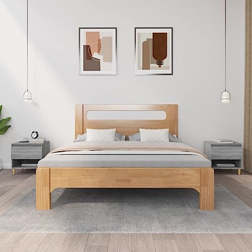 Qnhdfrt Nachttisch Set 2 Stück Grau Sonoma 50x46x50 cm Holzwerkstoff mit Stauraum, Schlafzimmer Möbel Qnhdfrt Nachttisch Set 2 Stück Grau Sonoma 50x46x50 cm Holzwerkstoff mit Stauraum, Schlafzimmer Möbel von Qnhdfrt