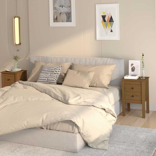Qnhdfrt Nachttisch Set 2 Stück Honigbraun Massivholz Kiefer 40x35x61,5 cm mit 2 Schubladen Elegantes Design für Schlafzimmer Qnhdfrt Nachttisch Set 2 Stück Honigbraun Massivholz Kiefer 40x35x61,5 cm mit 2 Schubladen Elegantes Design für Schlafzimmer von Qnhdfrt