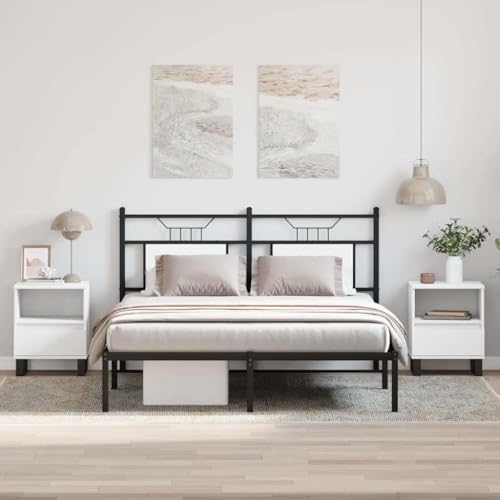 Qnhdfrt Nachttisch Set 2 Stück Weiß Holzwerkstoff Schmal 40x35x50 cm mit Metallbeinen und Stauraum für Schlafzimmer Qnhdfrt Nachttisch Set 2 Stück Weiß Holzwerkstoff Schmal 40x35x50 cm mit Metallbeinen und Stauraum für Schlafzimmer von Qnhdfrt