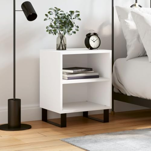Qnhdfrt Nachttisch Weiß Holzwerkstoff 40x30x50 cm mit 2 Fächern Stauraum Schmaler Beistelltisch für Schlafzimmer Modernes Design Qnhdfrt Nachttisch Weiß Holzwerkstoff 40x30x50 cm mit 2 Fächern Stauraum Schmaler Beistelltisch für Schlafzimmer Modernes Design von Qnhdfrt