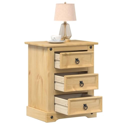 Qnhdfrt Nachttisch aus Massivholz Kiefer mit 3 Schubladen, Schmaler Beistelltisch 53x39x66 cm für Schlafzimmer und Wohnzimmer, Robustes Design und Viel Stauraum Qnhdfrt Nachttisch aus Massivholz Kiefer mit 3 Schubladen, Schmaler Beistelltisch 53x39x66 cm für Schlafzimmer und Wohnzimmer, Robustes Design und Viel Stauraum von Qnhdfrt