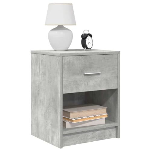 Qnhdfrt Nachttisch mit Schublade Betongrau Holzwerkstoff 40x34x50 cm Kommode mit Stauraum fürs Schlafzimmer Qnhdfrt Nachttisch mit Schublade Betongrau Holzwerkstoff 40x34x50 cm Kommode mit Stauraum fürs Schlafzimmer von Qnhdfrt