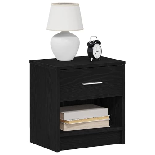 Qnhdfrt Nachttisch mit Schublade Schwarz 39x28x41 cm aus Holzwerkstoff mit praktischem Stauraum für Schlafzimmer und Bett Qnhdfrt Nachttisch mit Schublade Schwarz 39x28x41 cm aus Holzwerkstoff mit praktischem Stauraum für Schlafzimmer und Bett von Qnhdfrt