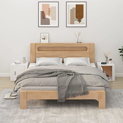 Qnhdfrt Nachttische 2 Stück Hochglanz Weiß 50x39x47 cm aus Holzwerkstoff mit elegantem Design und praktischem Stauraum für Schlafzimmer von Qnhdfrt