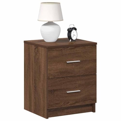 Qnhdfrt Nachttische 2 Stück mit 2 Schubladen Eichen-Optik Braun 40x36x50 cm für Schlafzimmer Beistelltisch Kommode Robust mit Stauraum Qnhdfrt Nachttische 2 Stück mit 2 Schubladen Eichen-Optik Braun 40x36x50 cm für Schlafzimmer Beistelltisch Kommode Robust mit Stauraum von Qnhdfrt