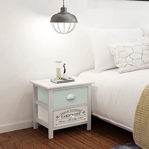 Qnhdfrt Nachttische 2er Set Französischer Landhausstil Holz Schmal 38x28x38 cm mit Schubladen, Beistelltische Kommode Schränkchen für Schlafzimmer Qnhdfrt Nachttische 2er Set Französischer Landhausstil Holz Schmal 38x28x38 cm mit Schubladen, Beistelltische Kommode Schränkchen für Schlafzimmer von Qnhdfrt