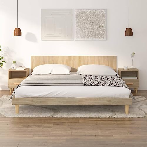 Qnhdfrt Nachttische 2er Set Sonoma Eiche 40x35x47 cm Massivholz Beine Nachtkästchen mit Schublade Moderner Nachtschrank schmal für Schlafzimmer Wohnzimmer Qnhdfrt Nachttische 2er Set Sonoma Eiche 40x35x47 cm Massivholz Beine Nachtkästchen mit Schublade Moderner Nachtschrank schmal für Schlafzimmer Wohnzimmer von Qnhdfrt