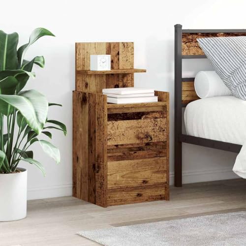Qnhdfrt Nachttische mit 2 Schubladen Altholz-Optik 38x34x80 cm Set of 2 Schmale Beistelltische für Schlafzimmer Stauraum Kommode Qnhdfrt Nachttische mit 2 Schubladen Altholz-Optik 38x34x80 cm Set of 2 Schmale Beistelltische für Schlafzimmer Stauraum Kommode von Qnhdfrt