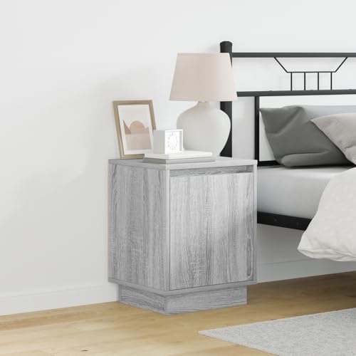 Qnhdfrt Nachttische mit LED-Leuchten 2er Set Grau Sonoma 39x34,5x50 cm Modernes Design mit Schubladen für Schlafzimmer Qnhdfrt Nachttische mit LED-Leuchten 2er Set Grau Sonoma 39x34,5x50 cm Modernes Design mit Schubladen für Schlafzimmer von Qnhdfrt