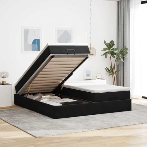 Qnhdfrt Ottomanbett 180x200 Schwarz Samt Taschenfederkern Doppelbett mit Stauraum hydraulischem Lift und Mittelfesten Matratzen für Schlaf und Gästezimmer Qnhdfrt Ottomanbett 180x200 Schwarz Samt Taschenfederkern Doppelbett mit Stauraum hydraulischem Lift und Mittelfesten Matratzen für Schlaf und Gästezimmer von Qnhdfrt