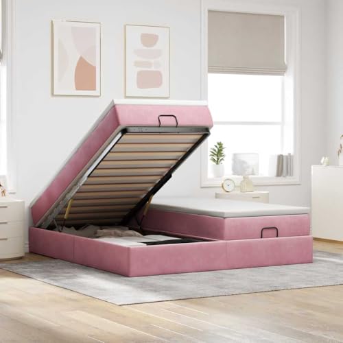Qnhdfrt Ottomanbett Rosa 200x200 cm Samt Doppelbett mit Taschenfederkern Matratzen Stauraum Hydraulik Lift für Schlafzimmer Jugendzimmer Gästezimmer Qnhdfrt Ottomanbett Rosa 200x200 cm Samt Doppelbett mit Taschenfederkern Matratzen Stauraum Hydraulik Lift für Schlafzimmer Jugendzimmer Gästezimmer von Qnhdfrt
