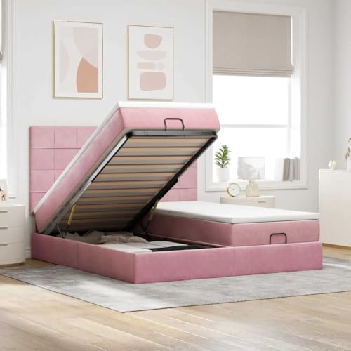 Qnhdfrt Ottomanbett Rosa 200x200 cm Samt mit Taschenfederkernmatratzen & großem Stauraum hydraulischer Hebemechanismus Jugend- und Doppelbett für Schlafzimmer und Gästezimmer Qnhdfrt Ottomanbett Rosa 200x200 cm Samt mit Taschenfederkernmatratzen & großem Stauraum hydraulischer Hebemechanismus Jugend- und Doppelbett für Schlafzimmer und Gästezimmer von Qnhdfrt