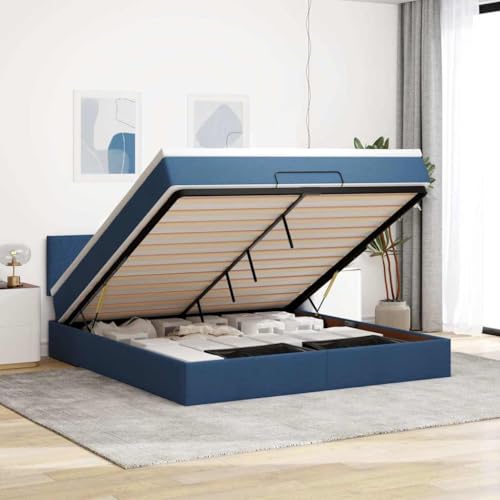 Qnhdfrt Ottomanbett mit Matratze 160x200 cm Stauraumbett in Blau LED Kopfteil Gästebett Schlafkomfort für Jugend und Erwachsene für Schlafzimmer und Gästezimmer Qnhdfrt Ottomanbett mit Matratze 160x200 cm Stauraumbett in Blau LED Kopfteil Gästebett Schlafkomfort für Jugend und Erwachsene für Schlafzimmer und Gästezimmer von Qnhdfrt