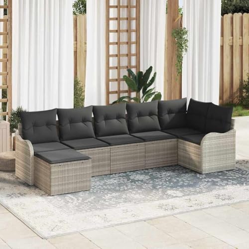 Qnhdfrt Outdoor Ecksofa Set 3 Teile Hellgrau Poly Rattan mit Kissen Modulares Design für Garten Terrasse und Balkon Qnhdfrt Outdoor Ecksofa Set 3 Teile Hellgrau Poly Rattan mit Kissen Modulares Design für Garten Terrasse und Balkon von Qnhdfrt