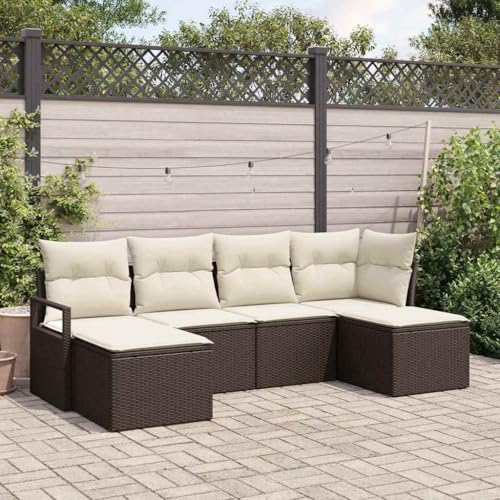 Qnhdfrt Outdoor Ecksofa Set 5 TLG aus Poly Rattan in Braun mit Kissen für Garten und Terrasse Modernes Design Robuste Wetterbeständigkeit und Bequemer Sitzkomfort für bis zu 5 Personen Qnhdfrt Outdoor Ecksofa Set 5 TLG aus Poly Rattan in Braun mit Kissen für Garten und Terrasse Modernes Design Robuste Wetterbeständigkeit und Bequemer Sitzkomfort für bis zu 5 Personen von Qnhdfrt