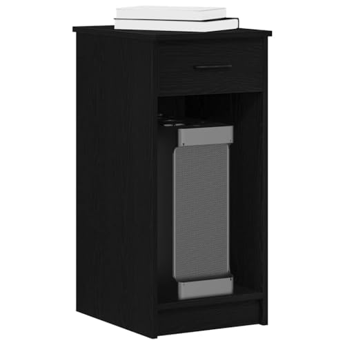 Qnhdfrt PC Computerschrank mit Schublade Schwarz Holzwerkstoff 35x45x77 cm für Computer Aufbewahrung Büro Schreibtisch Alternative im Heimbüro oder Wohnzimmer Qnhdfrt PC Computerschrank mit Schublade Schwarz Holzwerkstoff 35x45x77 cm für Computer Aufbewahrung Büro Schreibtisch Alternative im Heimbüro oder Wohnzimmer von Qnhdfrt