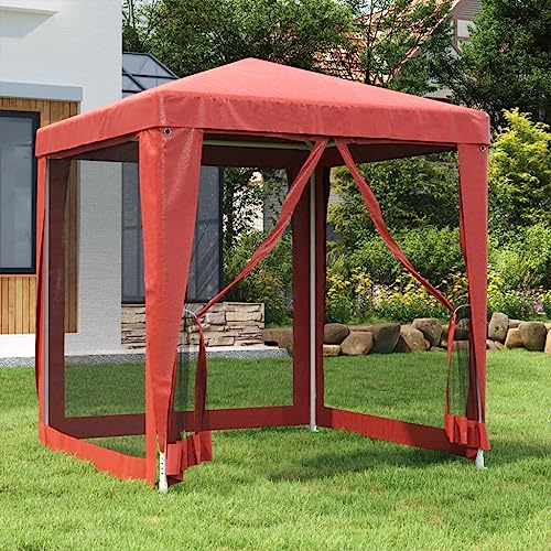 Qnhdfrt Partyzelt 2x2 m Rot mit 4 Mesh-Seitenwänden und wasserfestem HDPE-Dach Robuster Eisenrahmen für Garten Grillpartys und Camping Qnhdfrt Partyzelt 2x2 m Rot mit 4 Mesh-Seitenwänden und wasserfestem HDPE-Dach Robuster Eisenrahmen für Garten Grillpartys und Camping von Qnhdfrt