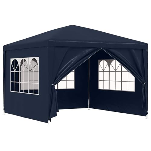 Qnhdfrt Partyzelt 3x3 m Blau Gartenpavillon mit UV und wasserfestem PE Dach Stahlrahmen für Outdoor Feste Grillabende und Camping von Qnhdfrt