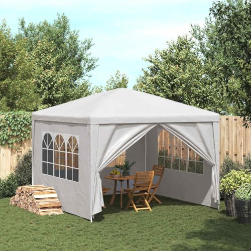 Qnhdfrt Partyzelt 3x3 m Weiß Gartenpavillon mit UV- und wasserbeständigem PE-Dach Stahlrahmen für Gartenpartys und Outdoor-Events Qnhdfrt Partyzelt 3x3 m Weiß Gartenpavillon mit UV- und wasserbeständigem PE-Dach Stahlrahmen für Gartenpartys und Outdoor-Events von Qnhdfrt