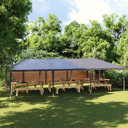 Qnhdfrt Partyzelt 4x9 m Anthrazit UV-beständig Rostfreier Stahlrahmen Leicht Montierbar für Gartenfeste Camping und Outdoor-Events von Qnhdfrt