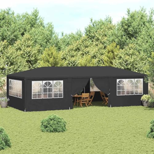 Qnhdfrt Partyzelt Anthrazit 4x9 m Gartenpavillon mit Seitenwänden UV und wasserbeständig für Outdoor Events Grillabende und Camping Qnhdfrt Partyzelt Anthrazit 4x9 m Gartenpavillon mit Seitenwänden UV und wasserbeständig für Outdoor Events Grillabende und Camping von Qnhdfrt