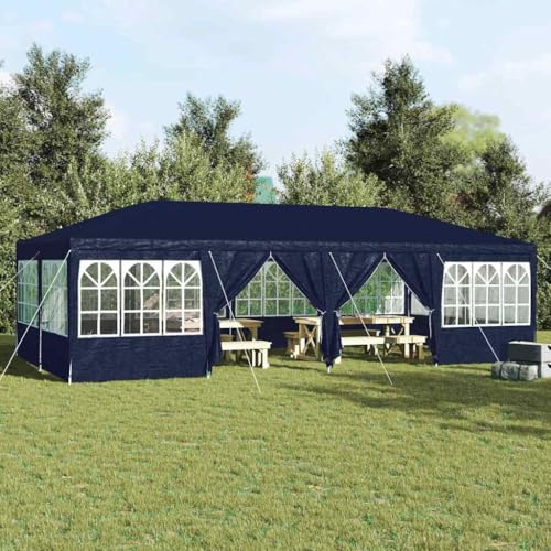 Qnhdfrt Partyzelt Blau 8x4 Meter Rechteckig mit Wetterfester Polyethylen Beschichtung für Outdoor Events Gartenpartys und Camping Robustes Design Einfache Montage von Qnhdfrt
