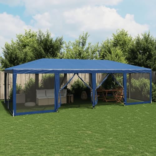 Qnhdfrt Partyzelt Blau 8x4 m mit 12 Mesh-Seitenteilen Robuster Pavillon aus HDPE für Garten Grillpartys und Outdoor-Events Qnhdfrt Partyzelt Blau 8x4 m mit 12 Mesh-Seitenteilen Robuster Pavillon aus HDPE für Garten Grillpartys und Outdoor-Events von Qnhdfrt