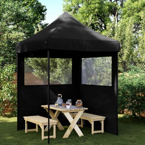 Qnhdfrt Partyzelt Faltbar Pop Up mit 2 Seitenteilen Schwarz 200 x 200 x 306 cm Gartenzelt Pavillon für Outdoor Events Grillpartys und Camping Robustes Stahlgestell mit PVC Oxford Dach Qnhdfrt Partyzelt Faltbar Pop Up mit 2 Seitenteilen Schwarz 200 x 200 x 306 cm Gartenzelt Pavillon für Outdoor Events Grillpartys und Camping Robustes Stahlgestell mit PVC Oxford Dach von Qnhdfrt