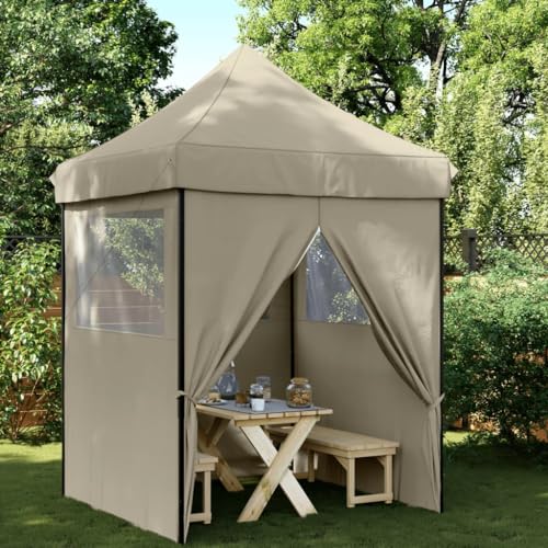 Qnhdfrt Partyzelt Faltbar Pop Up mit 4 Seitenteilen 200 x 200 x 306 cm Wasserdichtes Oxford Gewebe für Garten Grillpartys Hochzeiten und Outdoor Events von Qnhdfrt