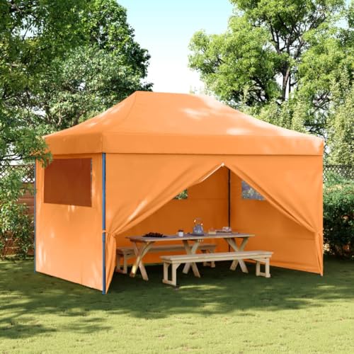 Qnhdfrt Partyzelt Faltbar Pop Up mit 4 Seitenteilen Orange 410 x 279 x 315 cm Wasserdichtes Oxford Gewebe für Garten Grillpartys Festivals und Camping Robustes Stahlgestell Qnhdfrt Partyzelt Faltbar Pop Up mit 4 Seitenteilen Orange 410 x 279 x 315 cm Wasserdichtes Oxford Gewebe für Garten Grillpartys Festivals und Camping Robustes Stahlgestell von Qnhdfrt