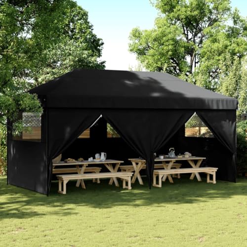 Qnhdfrt Partyzelt Faltbar Pop Up mit 4 Seitenteilen Schwarz 580 x 292 x 315 cm Gartenpavillon Grillüberdachung Wasserdicht für Outdoor Veranstaltungen Hochzeiten Festivals Qnhdfrt Partyzelt Faltbar Pop Up mit 4 Seitenteilen Schwarz 580 x 292 x 315 cm Gartenpavillon Grillüberdachung Wasserdicht für Outdoor Veranstaltungen Hochzeiten Festivals von Qnhdfrt