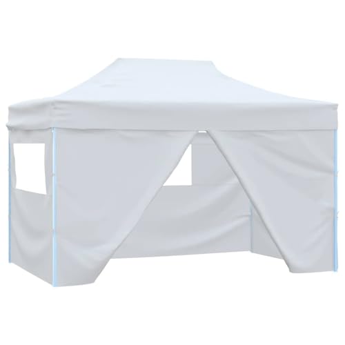 Qnhdfrt Partyzelt Faltbar mit 4 Seitenwänden 280x410x315 cm UV und Wasserbeständig für Outdoor Events wie Hochzeiten Grillen Camping Gartenfest von Qnhdfrt