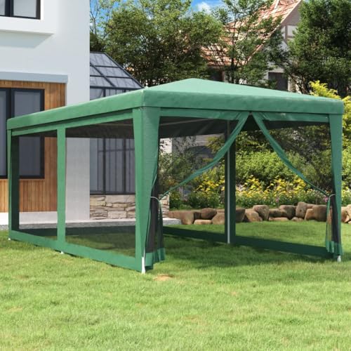 Qnhdfrt Partyzelt Grün 3x6 m mit 6 Mesh-Seitenwänden und wasserfestem HDPE-Dach Robuster Eisenrahmen für Garten Grillpartys und Outdoor-Events Qnhdfrt Partyzelt Grün 3x6 m mit 6 Mesh-Seitenwänden und wasserfestem HDPE-Dach Robuster Eisenrahmen für Garten Grillpartys und Outdoor-Events von Qnhdfrt