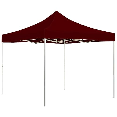 Qnhdfrt Partyzelt faltbar 2x2 m Weinrot Aluminium Rahmen mit PVC-beschichtetem Oxford-Dach für Garten Events und Camping Qnhdfrt Partyzelt faltbar 2x2 m Weinrot Aluminium Rahmen mit PVC-beschichtetem Oxford-Dach für Garten Events und Camping von Qnhdfrt