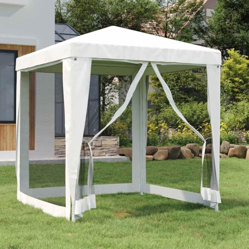 Qnhdfrt Partyzelt mit Netzseiten 2x2m Weiß Pavillon für Garten Camping und Outdoor Events Wasserdicht UV Beständig mit Eisenrahmen Qnhdfrt Partyzelt mit Netzseiten 2x2m Weiß Pavillon für Garten Camping und Outdoor Events Wasserdicht UV Beständig mit Eisenrahmen von Qnhdfrt