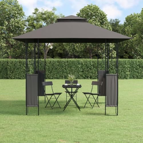 Qnhdfrt Pavillon Garten 300x300x270 cm Anthrazit Stahlrahmen mit Doppeldach Wasserdicht und Stabil für Outdoor Camping Grillpartys und Familienfeiern Qnhdfrt Pavillon Garten 300x300x270 cm Anthrazit Stahlrahmen mit Doppeldach Wasserdicht und Stabil für Outdoor Camping Grillpartys und Familienfeiern von Qnhdfrt