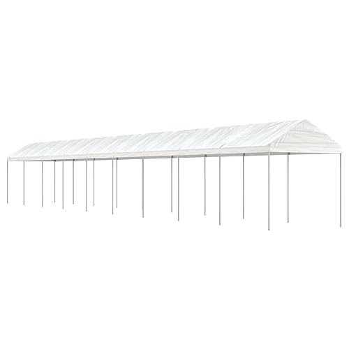 Qnhdfrt Pavillon mit Dach Weiß 20,07x2,28x2,69 m Gartenpavillon aus Polyethylen und Stahl Robuste Konstruktion für Outdoor-Partys und Camping Qnhdfrt Pavillon mit Dach Weiß 20,07x2,28x2,69 m Gartenpavillon aus Polyethylen und Stahl Robuste Konstruktion für Outdoor-Partys und Camping von Qnhdfrt