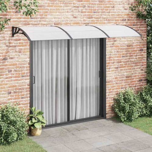 Qnhdfrt Polycarbonat Vordach Schwarz 300x100 cm Wetterfester Eingangsschutz mit einfacher Montage für Haustür und Eingangsbereich Qnhdfrt Polycarbonat Vordach Schwarz 300x100 cm Wetterfester Eingangsschutz mit einfacher Montage für Haustür und Eingangsbereich von Qnhdfrt