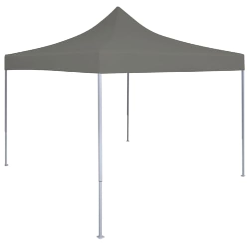Qnhdfrt Pop Up Zelt 3x3 m Anthrazit Faltpavillon aus Stahl mit wasserdichtem Oxford Stoff für Garten Camping und Outdoor Events von Qnhdfrt