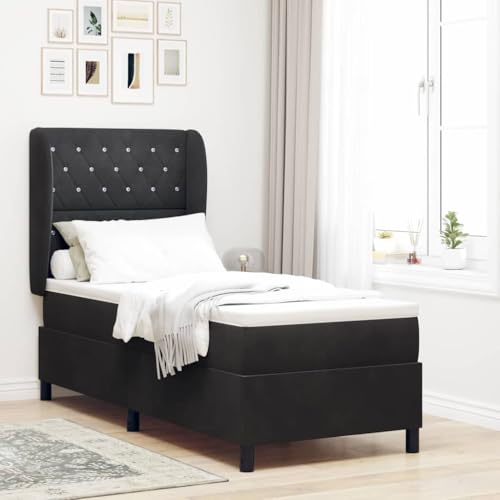 Qnhdfrt Premium Samt Taschenfederbettmatratze 80 x 200 cm Schwarz mit Luxus Samtbezug und Mittelfester Unterstützung für en Schlafkomfort Qnhdfrt Premium Samt Taschenfederbettmatratze 80 x 200 cm Schwarz mit Luxus Samtbezug und Mittelfester Unterstützung für en Schlafkomfort von Qnhdfrt
