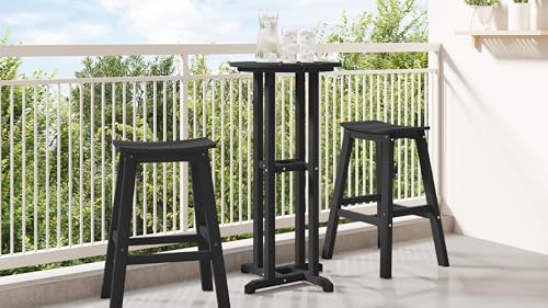 Qnhdfrt Quadratischer Outdoor Bartisch Schwarz 55x55x107 cm HDPE Modernes Design Stabil und Pflegeleicht für Garten Balkon Terrasse Qnhdfrt Quadratischer Outdoor Bartisch Schwarz 55x55x107 cm HDPE Modernes Design Stabil und Pflegeleicht für Garten Balkon Terrasse von Qnhdfrt