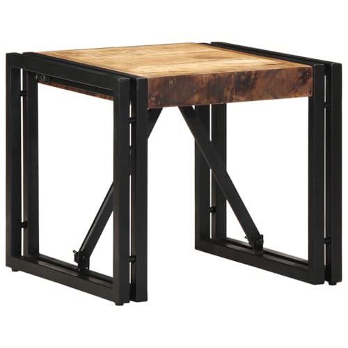Qnhdfrt Raues Massivholz Mango Couchtisch mit Eisenrahmen 40x40x35 cm Quadratischer Beistelltisch Robust und Stabil für Wohnzimmer Sofa Qnhdfrt Raues Massivholz Mango Couchtisch mit Eisenrahmen 40x40x35 cm Quadratischer Beistelltisch Robust und Stabil für Wohnzimmer Sofa von Qnhdfrt