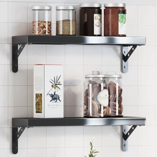Qnhdfrt Regalträger 4 Stück Schwarz Edelstahl Wandmontage für Wandregal Bücherregal Küchenregal mit 50 kg Tragkraft Robust und Platzsparend Qnhdfrt Regalträger 4 Stück Schwarz Edelstahl Wandmontage für Wandregal Bücherregal Küchenregal mit 50 kg Tragkraft Robust und Platzsparend von Qnhdfrt