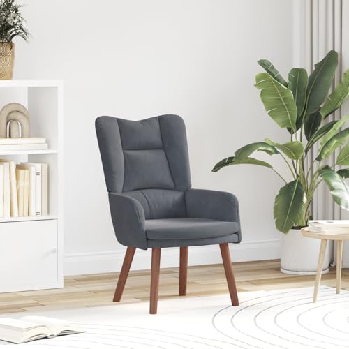 Qnhdfrt Relaxsessel Dunkelgrau Samt Moderner Loungesessel mit Polsterung für Wohnzimmer Schlafzimmer Bequemer Sessel zum Entspannen Qnhdfrt Relaxsessel Dunkelgrau Samt Moderner Loungesessel mit Polsterung für Wohnzimmer Schlafzimmer Bequemer Sessel zum Entspannen von Qnhdfrt