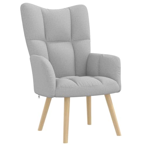 Qnhdfrt Relaxsessel Wolkengrau Stoff Bequem Mit Dicker Polsterung Und Robustem Holz-Metall Gestell Für Entspannung Im Wohnzimmer Esszimmer Loungebereich von Qnhdfrt