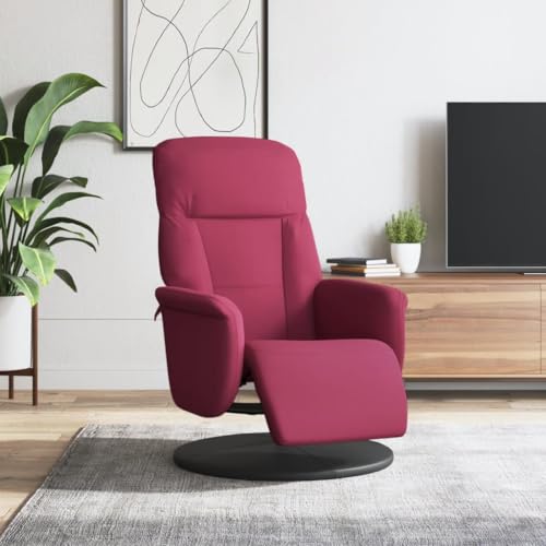 Qnhdfrt Relaxsessel mit Fußteil in Weinrot Samt Manuelle Liegefunktion 360 Grad Drehbar Bequem für Wohnzimmer Schlafzimmer Qnhdfrt Relaxsessel mit Fußteil in Weinrot Samt Manuelle Liegefunktion 360 Grad Drehbar Bequem für Wohnzimmer Schlafzimmer von Qnhdfrt
