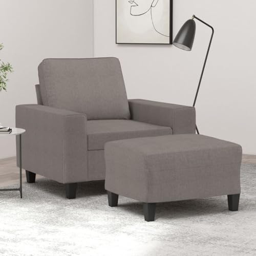 Qnhdfrt Relaxsessel mit Hocker Taupe 60 cm Stoff Modernes Design Robust und Langlebig für Wohnzimmer Balkon Esszimmer Qnhdfrt Relaxsessel mit Hocker Taupe 60 cm Stoff Modernes Design Robust und Langlebig für Wohnzimmer Balkon Esszimmer von Qnhdfrt